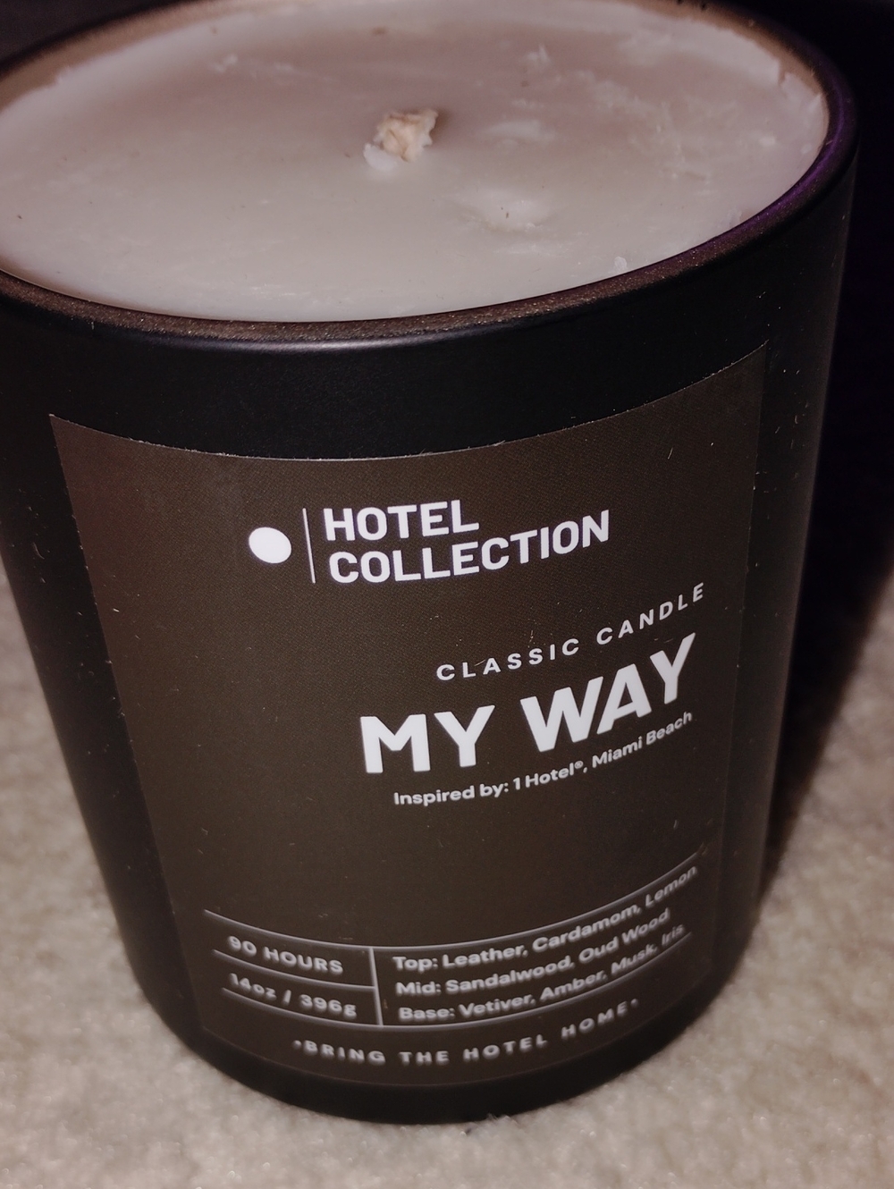Hotel Collection My Way Classic Candle in Black Glass